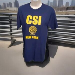 CSI Crime Scene Investigor t shirt blue size S